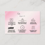 Carte De Visite Aquarelle rose or moderne Cake Care Entreprise C (Devant)