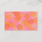 Carte De Visite Aquarelle rose orange mignonne Moderne géométrique (Dos)