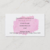 Carte De Visite Aquarelle rose Paint Splatter (Dos)