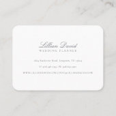 Carte De Visite Aquarelle rose pâle Rose floral & Sage vert (Dos)