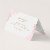 Carte De Visite Aquarelle rose pastel Abstraite (Dos)