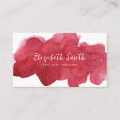Carte de visite Aquarelle rose rose (Devant)