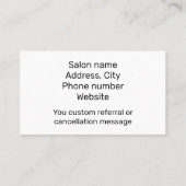 Carte De Visite Aquarelle rose Rose (Dos)