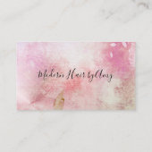 Carte De Visite Aquarelle rose rose Abstrait Rappel de rendez-vous (Dos)