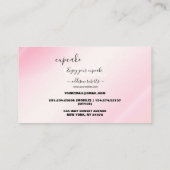 Carte De Visite Aquarelle rose rose moderne Cupcake Care Business (Dos)