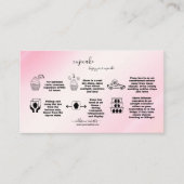Carte De Visite Aquarelle rose rose moderne Cupcake Care Business (Devant)