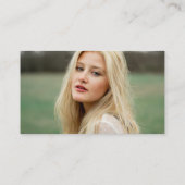 Carte De Visite Aquarelle rose Social Media Logo & Photo (Dos)