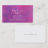 Carte De Visite Aquarelle rose Texture Abstraite (Devant / Derrière)