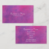 Carte De Visite Aquarelle rose Texture Abstraite (Devant / Derrière)