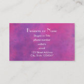 Carte De Visite Aquarelle rose Texture Abstraite (Dos)