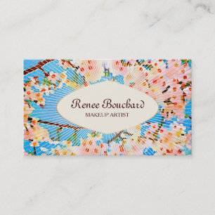Carte De Visite Aquarelle rose Vintage Art Floral