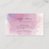 Carte De Visite aquarelle rose violet (Dos)
