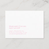 Carte De Visite Aquarelle rose violet des fleurs (Dos)