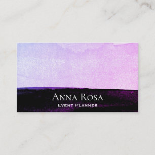 Carte De Visite *~* Aquarelle rose violet noir Lavande Abstraite