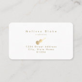 Carte De Visite aquarelle rose violoniste (Dos)