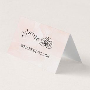 Carte De Visite Aquarelle rose Wellness Coach Voiture d'affaires p