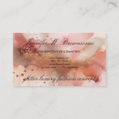 Carte De Visite Aquarelle Rosegold Glitz Corset Style mode (Dos)