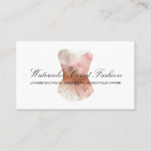 Carte De Visite Aquarelle Rosegold Glitz Corset Style mode (Devant)