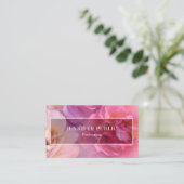 Carte De Visite Aquarelle Roses Élégant Modèle Floral moderne (Debout devant)