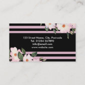 Carte De Visite Aquarelle Roses Roses Roses Ballerina Fleurs (Dos)