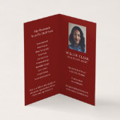 Carte De Visite Aquarelle rouge classique Porte avant Photo & Serv (Intérieur)