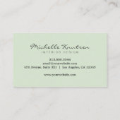 Carte De Visite Aquarelle Rustique moderne Eucalyptus Vert (Dos)