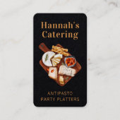 Carte De Visite Aquarelle rustique Plateau Antipasto Restauration (Devant)