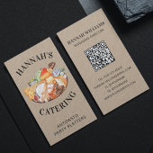 Carte De Visite Aquarelle rustique Plateau Antipasto Restauration