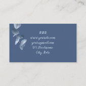 Carte De Visite Aquarelle rustique Vert moderne Massage floral (Dos)