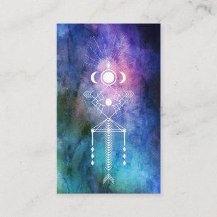 Carte De Visite *~* Aquarelle sacrée Primal de la tribu aztèque