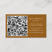 Carte De Visite Aquarelle scannable QR Code Floral Boho tendance (Dos)