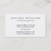 Carte De Visite Aquarelle Seaglass BLANC (Dos)