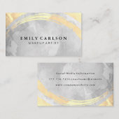 Carte De Visite Aquarelle sépienne et grise (Devant / Derrière)