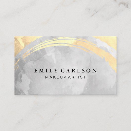 Carte De Visite Aquarelle sépienne et grise (Devant)