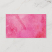 Carte De Visite Aquarelle Silhouette Peinture rose Artiste de maqu (Dos)