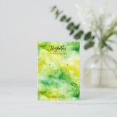 Carte De Visite Aquarelle simple Ajouter le logo Boucles d'oreille (Debout devant)
