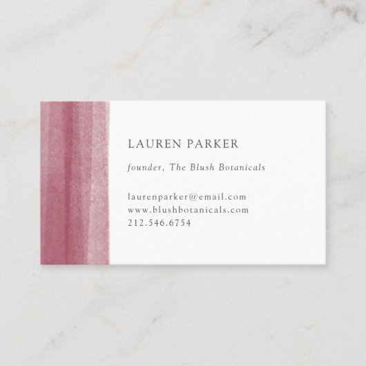 Carte De Visite Aquarelle simple de Bourgogne (Devant)