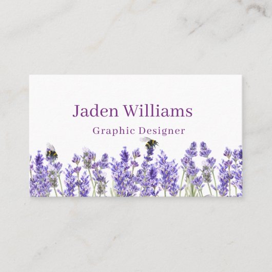 Carte De Visite Aquarelle simple élégant Boho moderne (Devant)