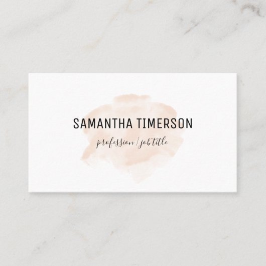 Carte De Visite Aquarelle simple élégante Poche Professionnel (Devant)