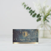 Carte De Visite Aquarelle Soleil Doré (Debout devant)