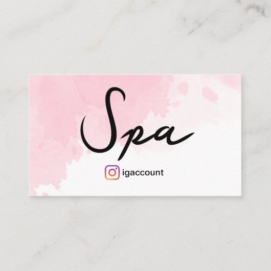 Carte De Visite Aquarelle spa Esthétique Code QR (Dos)