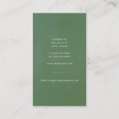 Carte De Visite Aquarelle Succulent Floral Chic Jardin botanique (Dos)