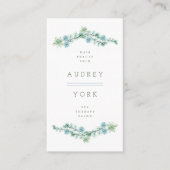 Carte De Visite Aquarelle Succulent Floral Chic Jardin botanique (Devant)