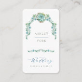 Carte De Visite Aquarelle Succulent Floral Jardin Planificateur de (Devant)