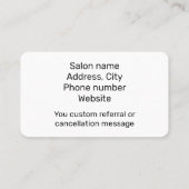 Carte De Visite Aquarelle succulente du plante de cirage (Dos)