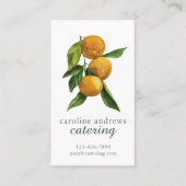 Carte De Visite Aquarelle Tangerines organiques (Devant)