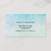 Carte De Visite Aquarelle Teal de fleur de Lotus d'instructeur de (Dos)