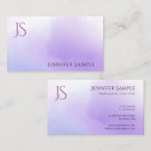 Carte De Visite Aquarelle tendance Monogramme Simple Modèle modern (Devant / Derrière)