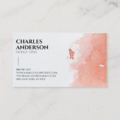 Carte De Visite Aquarelle Terracotta Abstrait Boho unique (Dos)