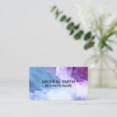 Carte De Visite Aquarelle texture Arrière - plan (Debout devant)